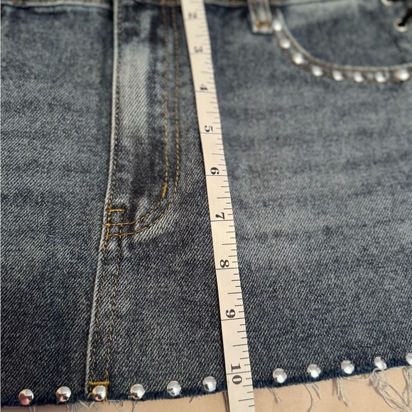 Edikted feminine denim short skirt with ties on side - Picture 8 of 10